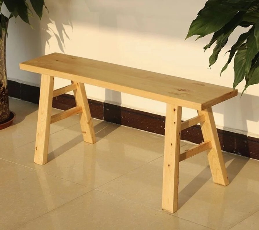WhatsApp Image 2026-07-06 at 14.19.55 ספסל עץ מלא WOOD BENCH – תמונה 1