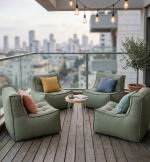 ⁦זוג פופים לגינה ומרפסת FLORENCE⁩ – תמונה ⁦4⁩